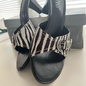 Franco Sarto Zebra Print Heels